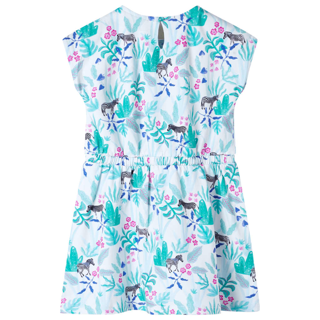 VidaXL Robe enfant 92 écru et menthe foncée