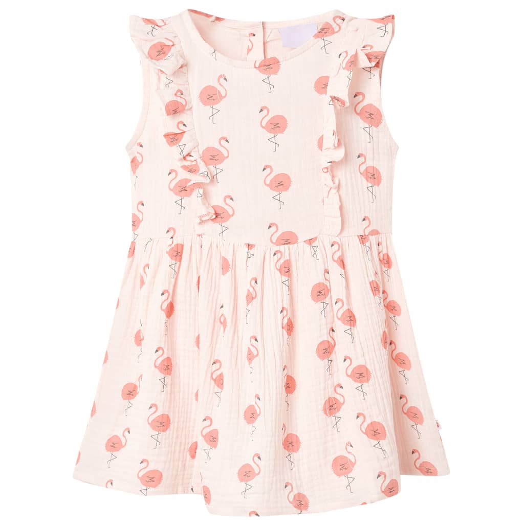 VidaXL Robe enfant à volants 104 rose tendre