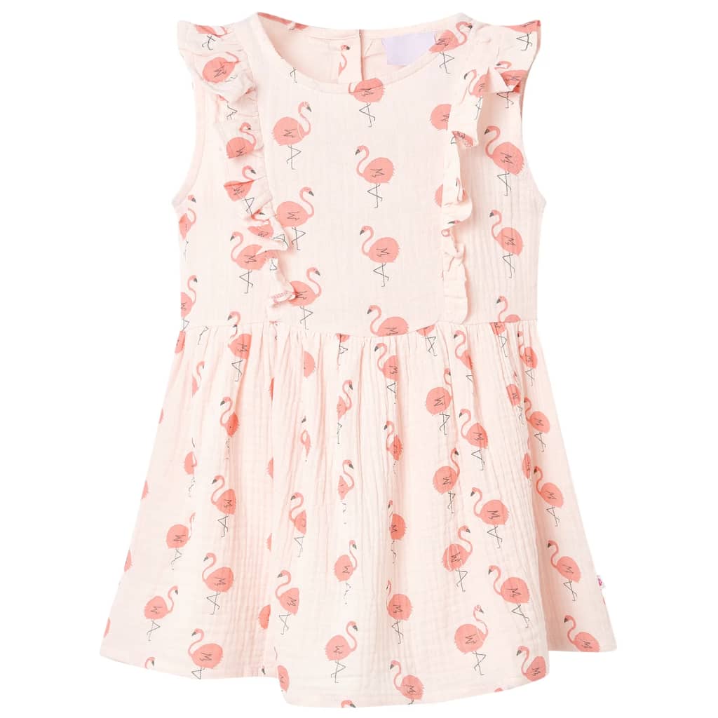 VidaXL Robe enfant à volants 140 rose tendre