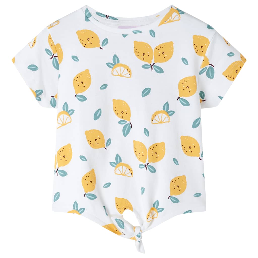 VidaXL Chemise enfant avec bouton dans l'ourlet 92 écru