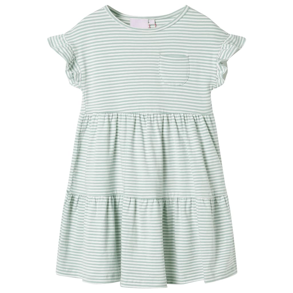 VidaXL Robe enfant avec volants sur les manches 104 menthe