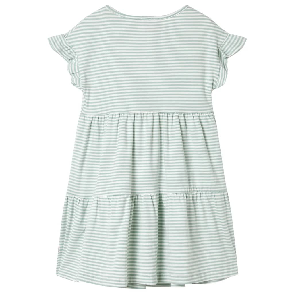 VidaXL Robe enfant avec volants sur les manches 104 menthe