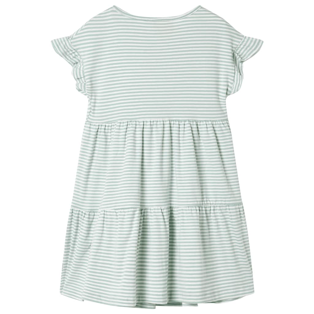 VidaXL Robe enfant avec volants sur les manches 140 menthe