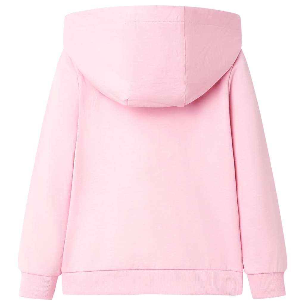 VidaXL Cardigan enfant avec capuche et fermeture éclair 140 rose vif