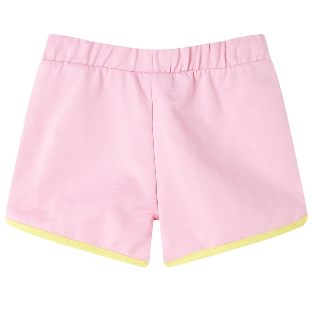 VidaXL short enfant avec passepoil 116 rose vif