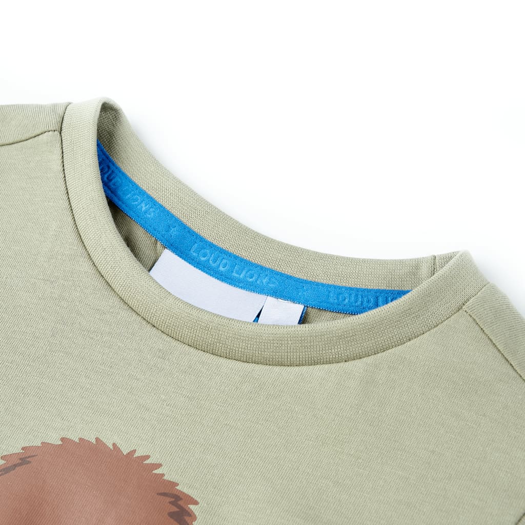 VidaXL Chemise enfant à manches courtes 128 kaki clair