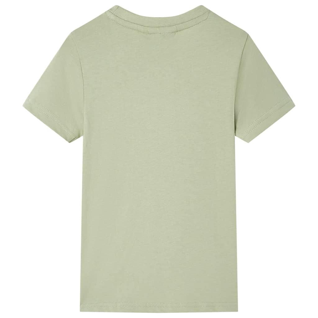 VidaXL chemise enfant manches courtes 140 kaki clair