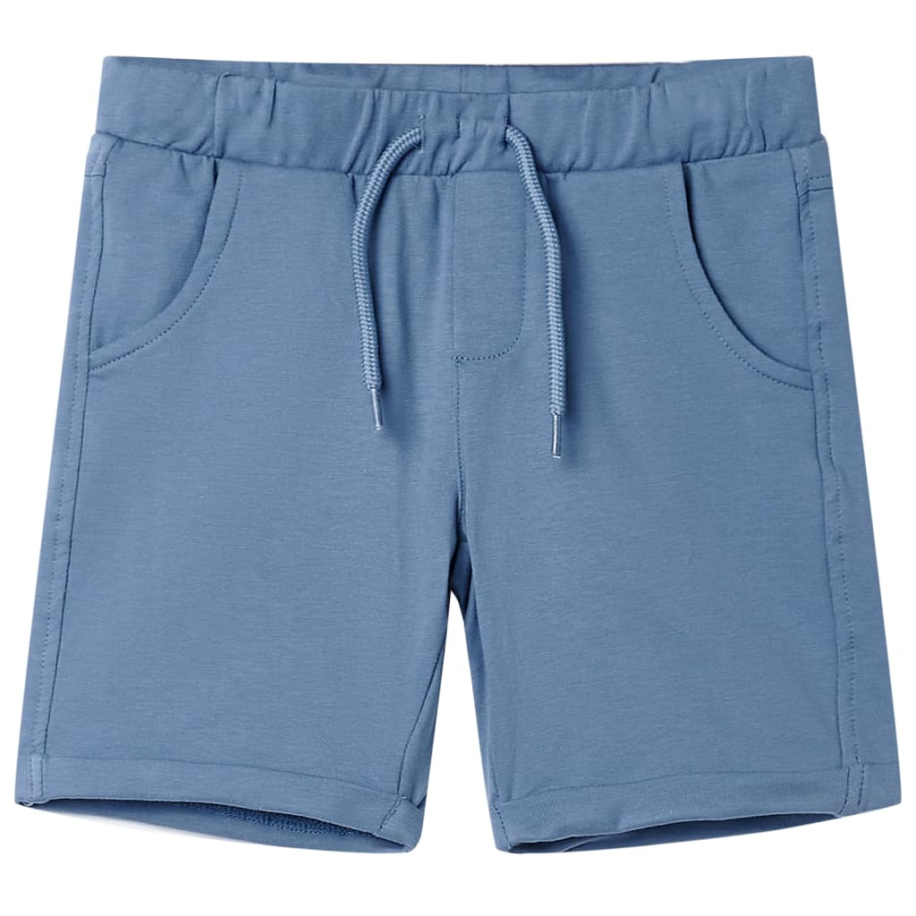VidaXL short enfant avec cordon de serrage 104 bleu foncé