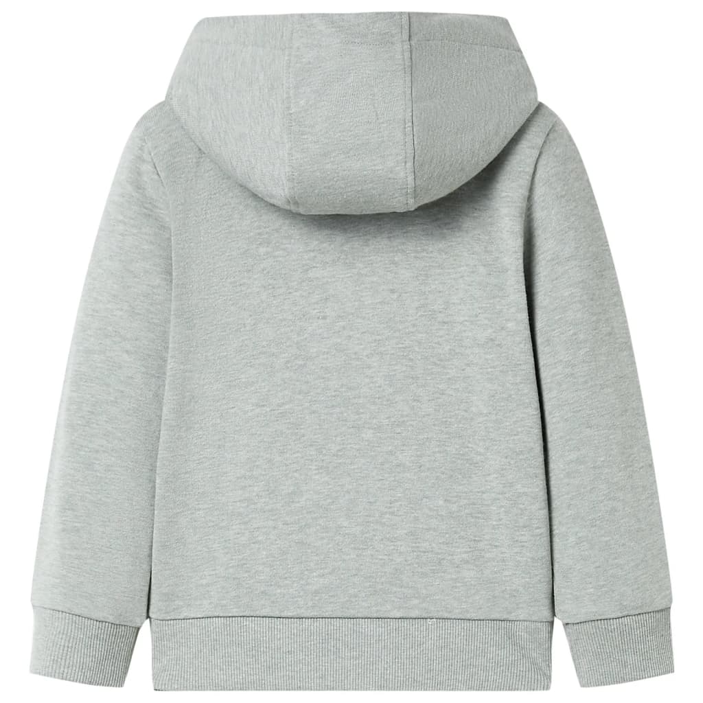 VidaXL Cardigan enfant avec capuche et fermeture éclair 116 kaki clair mélangé