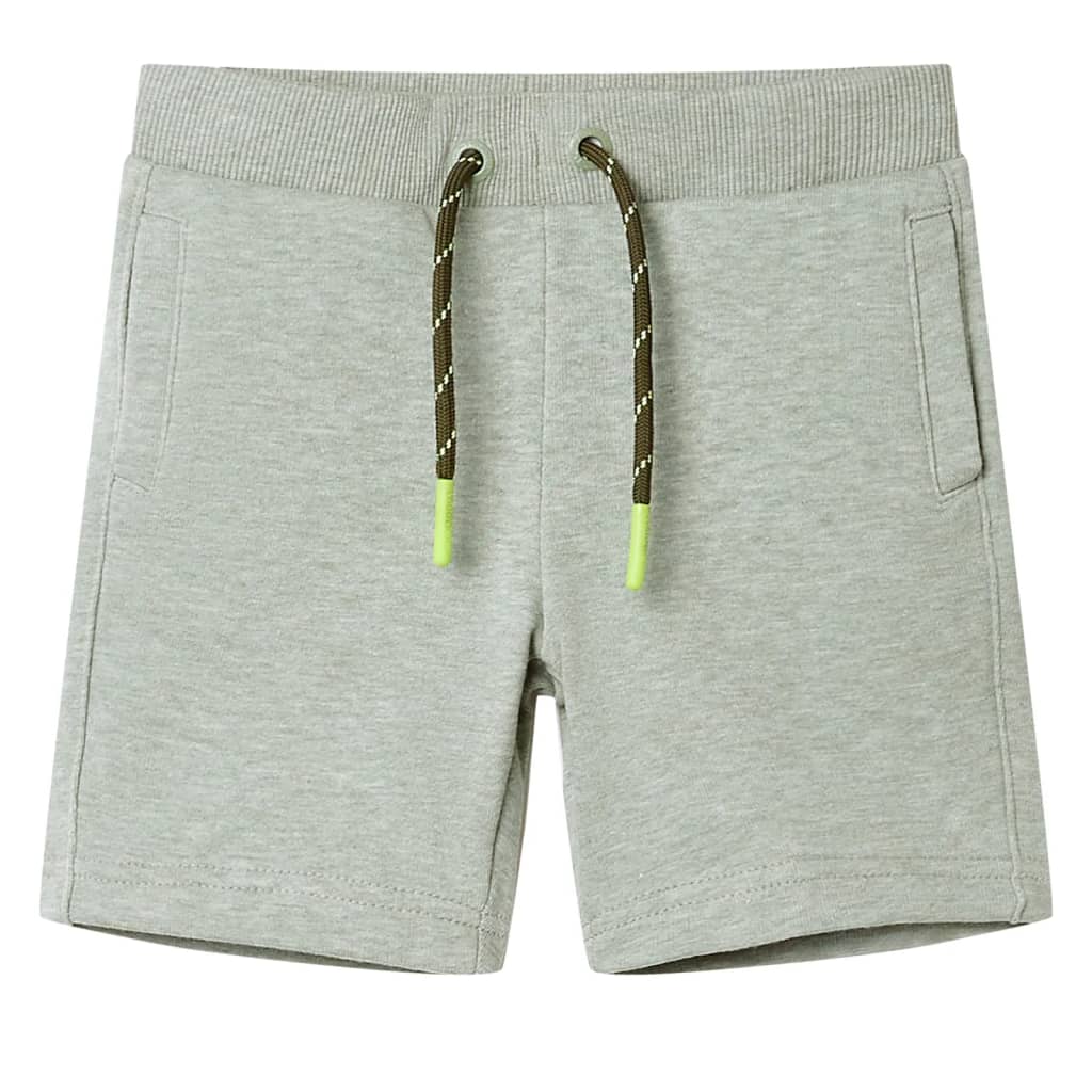 Vidaxl short enfant avec cordon de serrage 92 kaki clair mixte