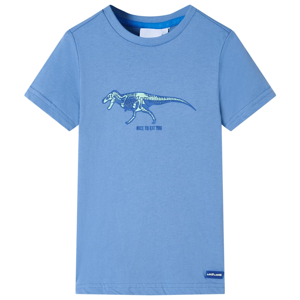 VidaXL Chemise enfant 104 bleu moyen