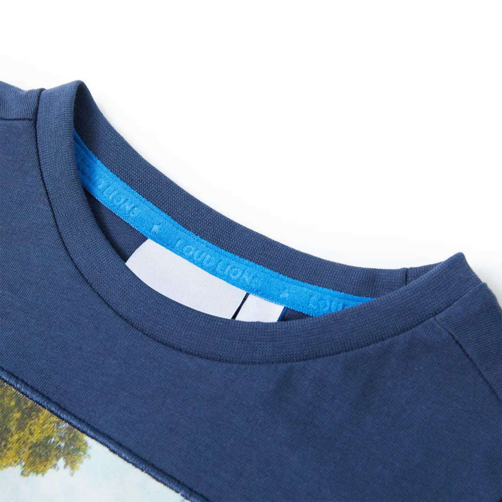 VidaXL Chemise enfant 140 bleu foncé