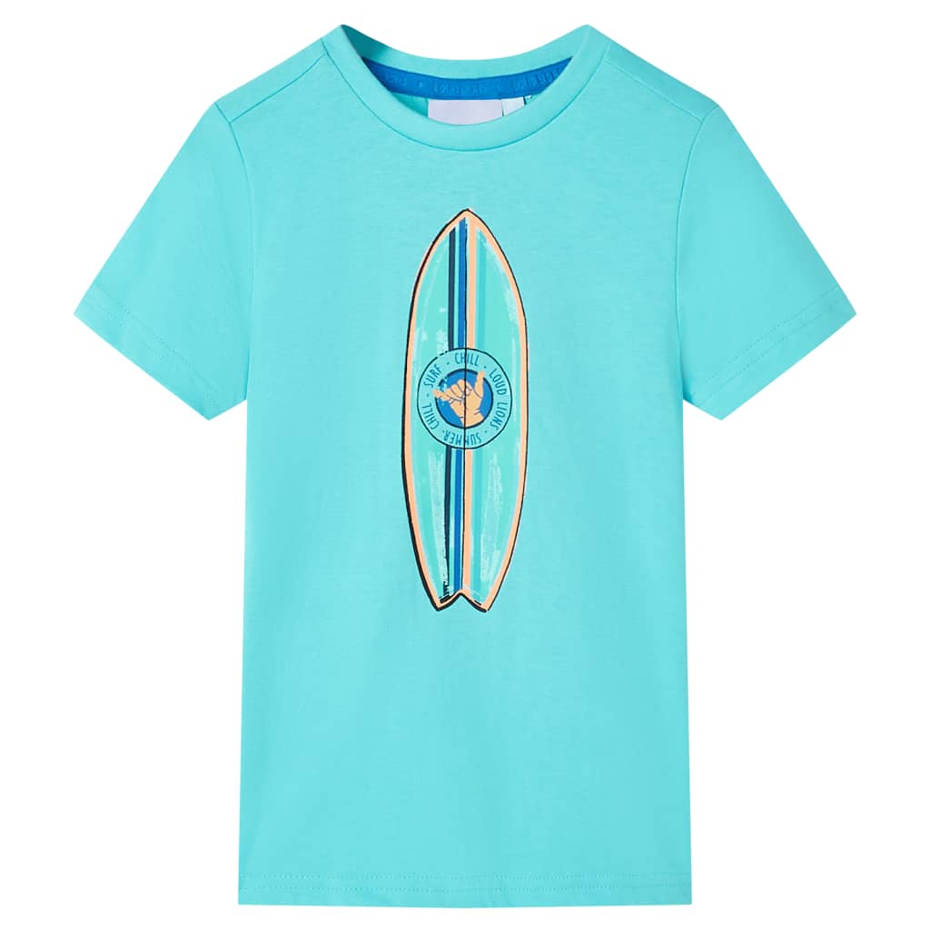VidaXL Chemise enfant à manches courtes 104 bleu mer