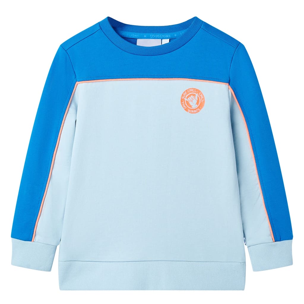 VidaXL Pull enfant 116 bleu vif et bleu clair