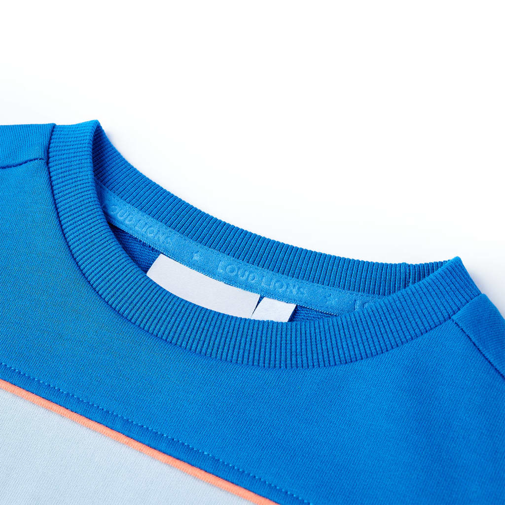 VidaXL Pull enfant 116 bleu vif et bleu clair