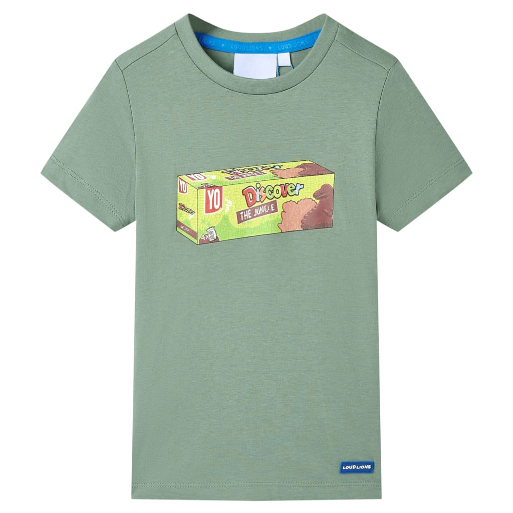 VidaXL Chemise enfant à manches courtes 116 kaki