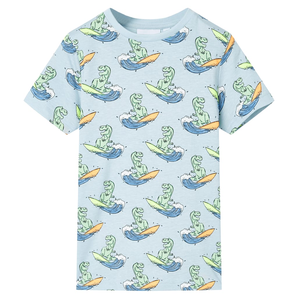 VidaXL Pyjama enfant à manches courtes 128 bleu clair