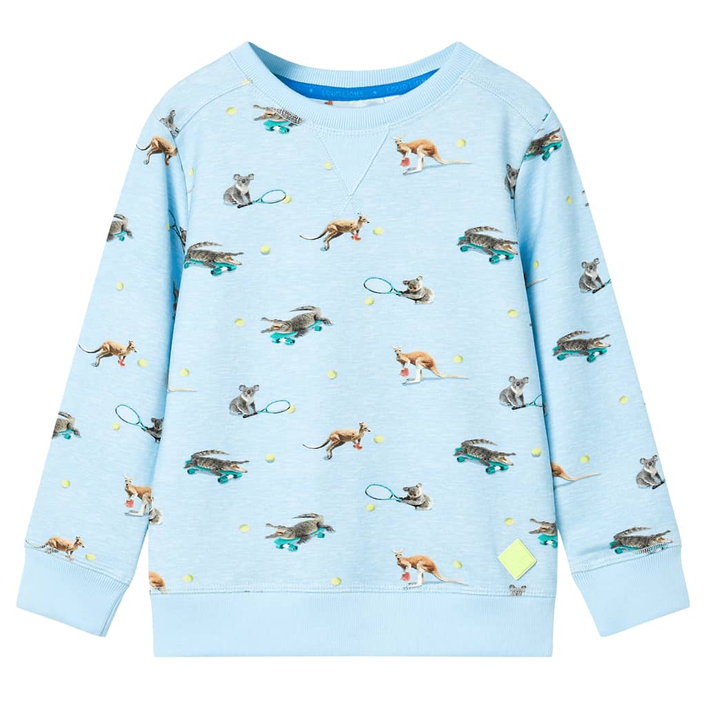VidaXL Pull enfant 116 bleu clair mélangé