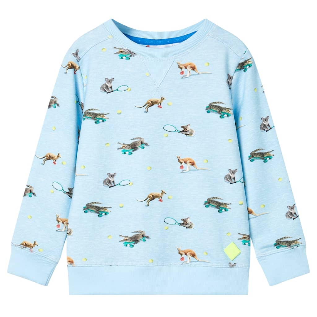 VidaXL Pull enfant 140 bleu clair mélangé