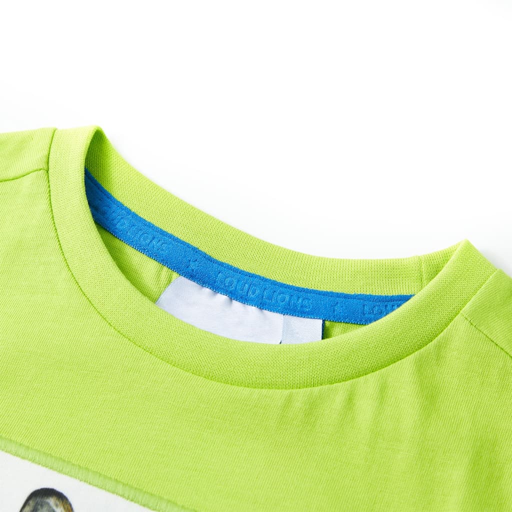 VidaXL Chemise enfant à manches courtes 92 vert citron