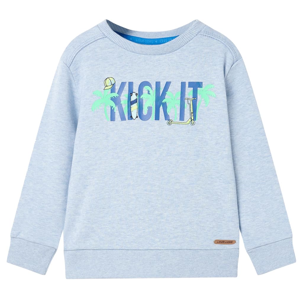 VidaXL Pull enfant 92 bleu doux mélangé