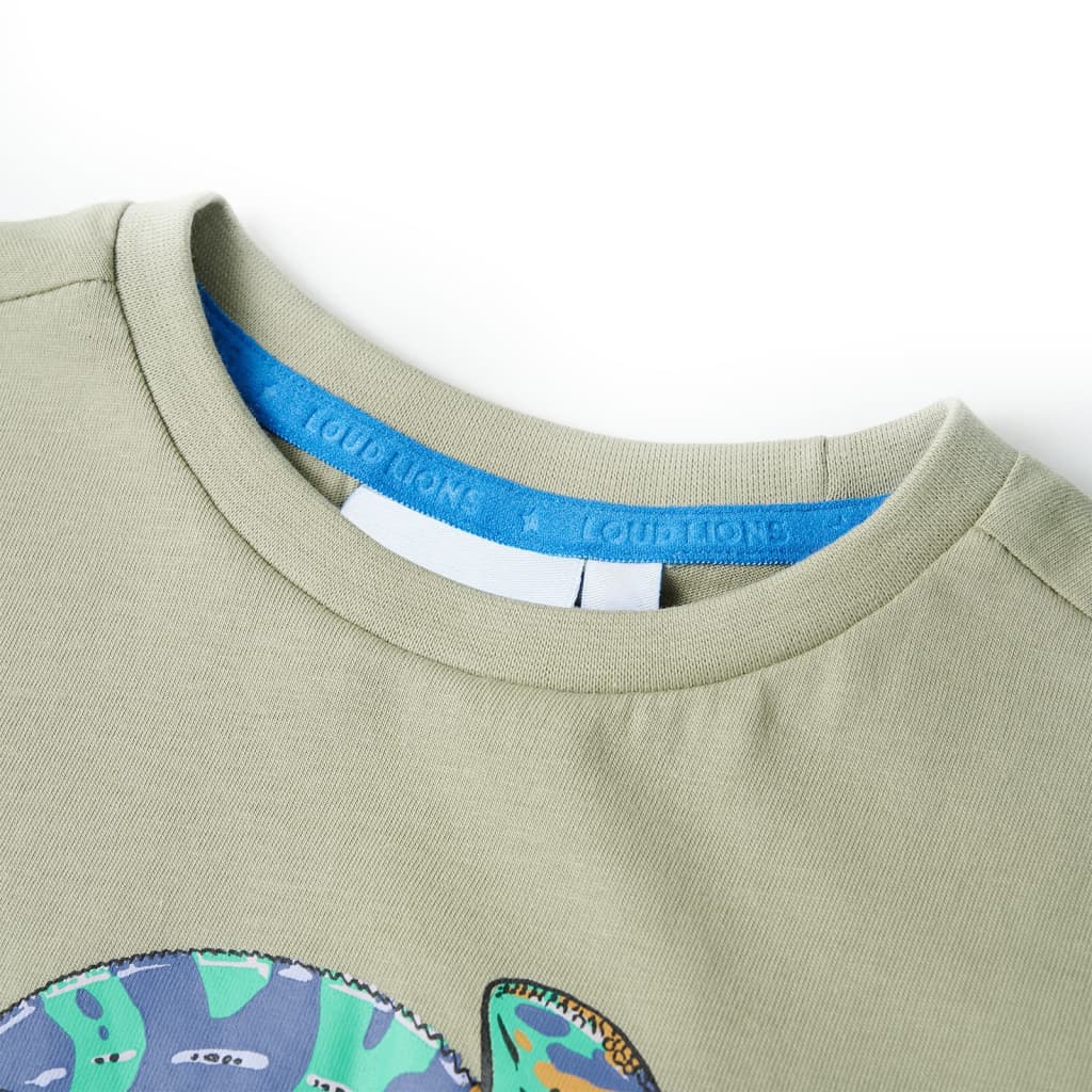 VidaXL Chemise enfant à manches courtes 116 kaki clair