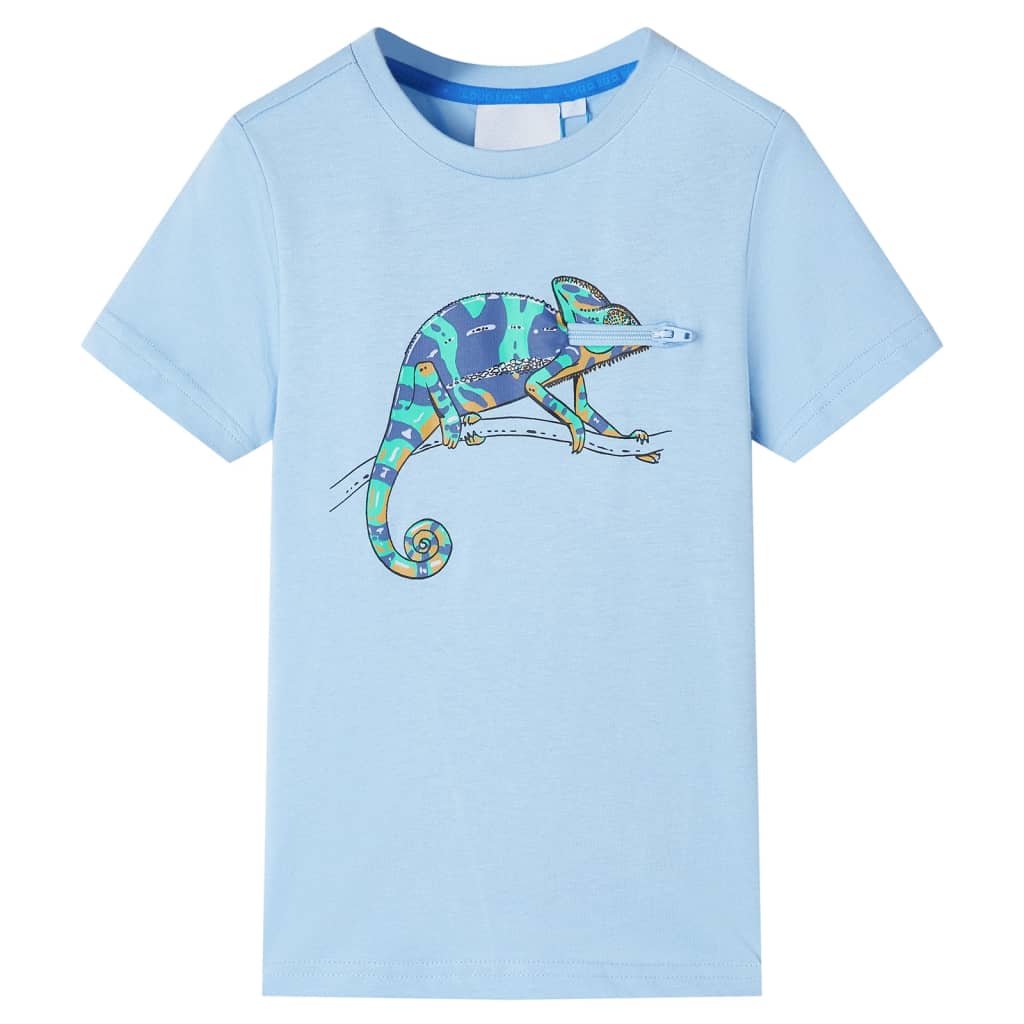 VidaXL chemise enfant à manches courtes 140 bleu clair