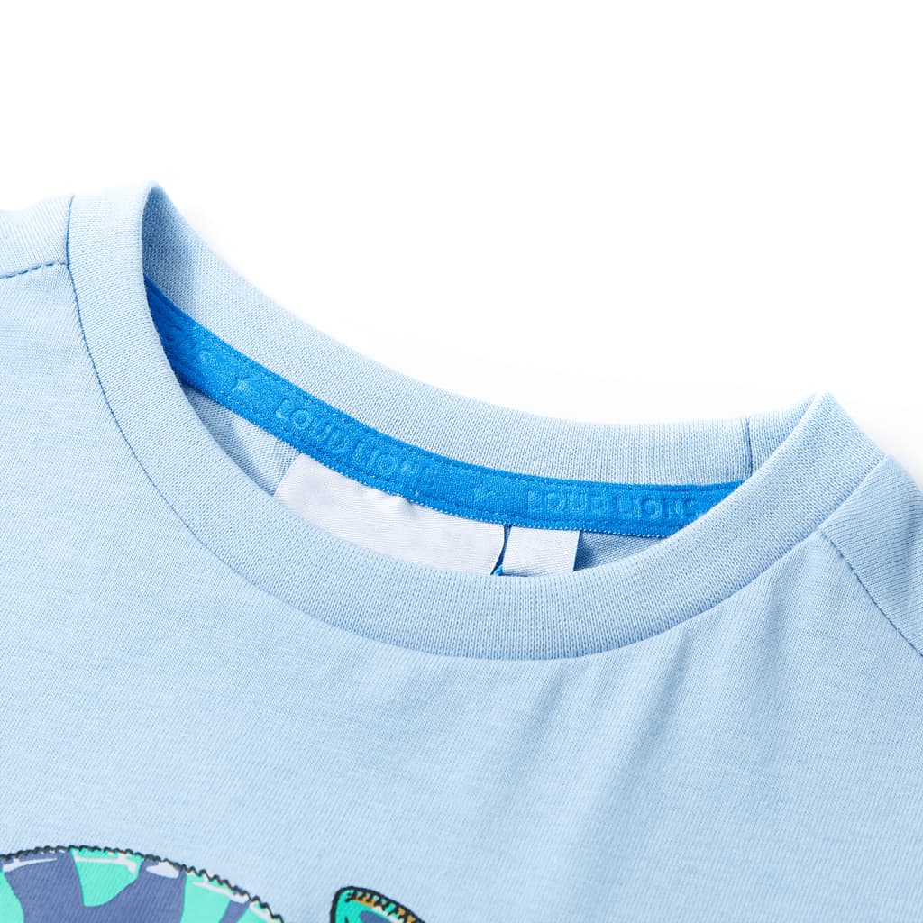 VidaXL chemise enfant à manches courtes 140 bleu clair