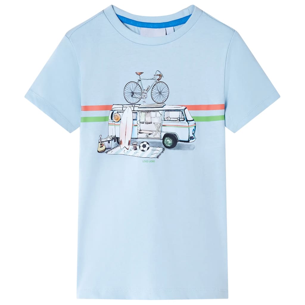 VidaXL Chemise enfant 140 bleu clair