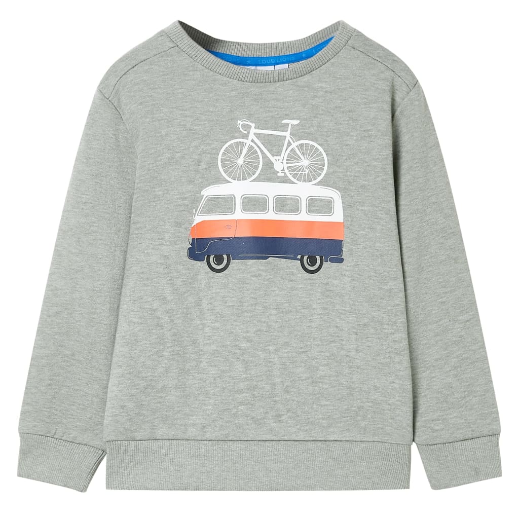 Vidaxxl pull enfant 128 kaki clair mixte