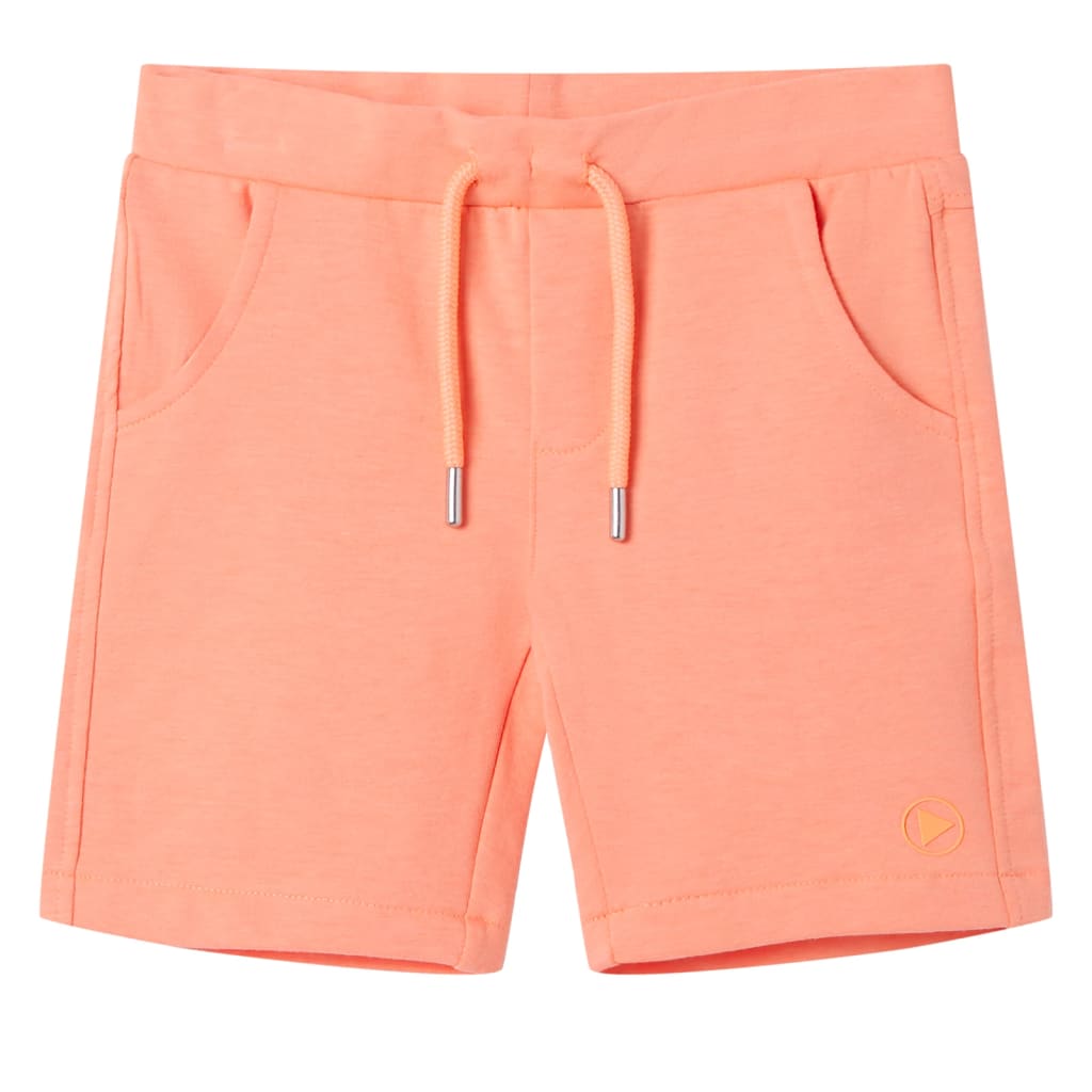 VidaXL Short enfant avec cordon de serrage 116 orange fluo