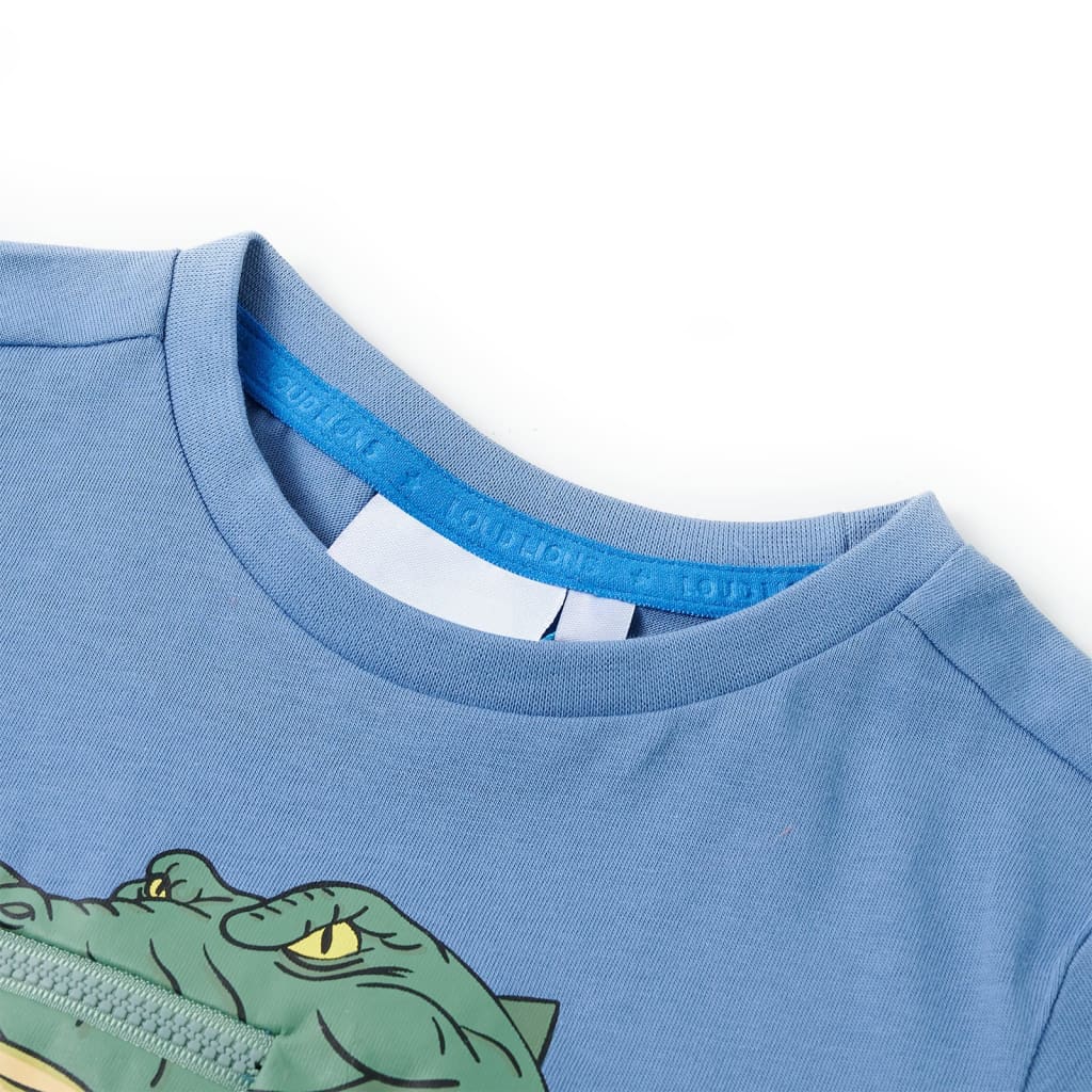 VidaXL Chemise enfant 116 bleu moyen