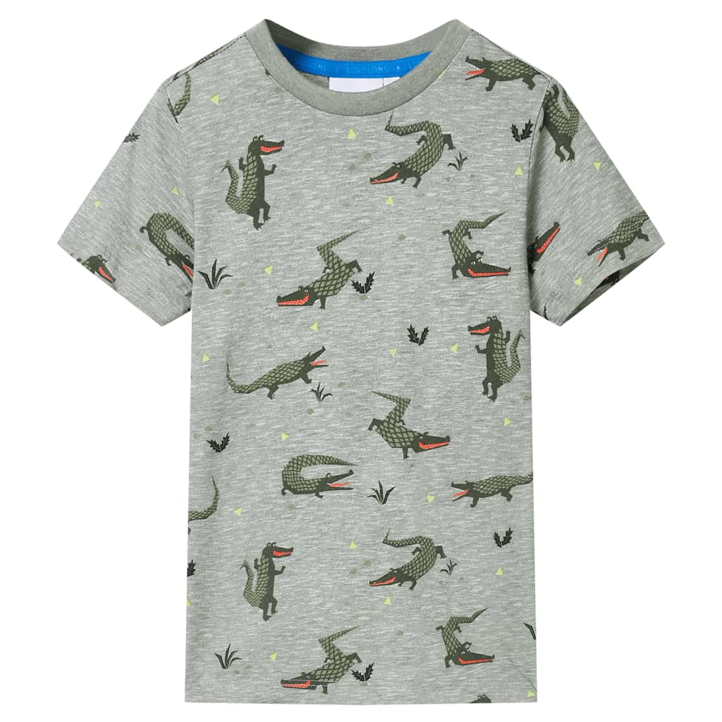 VidaXL chemise enfant 104 kaki clair mélangé