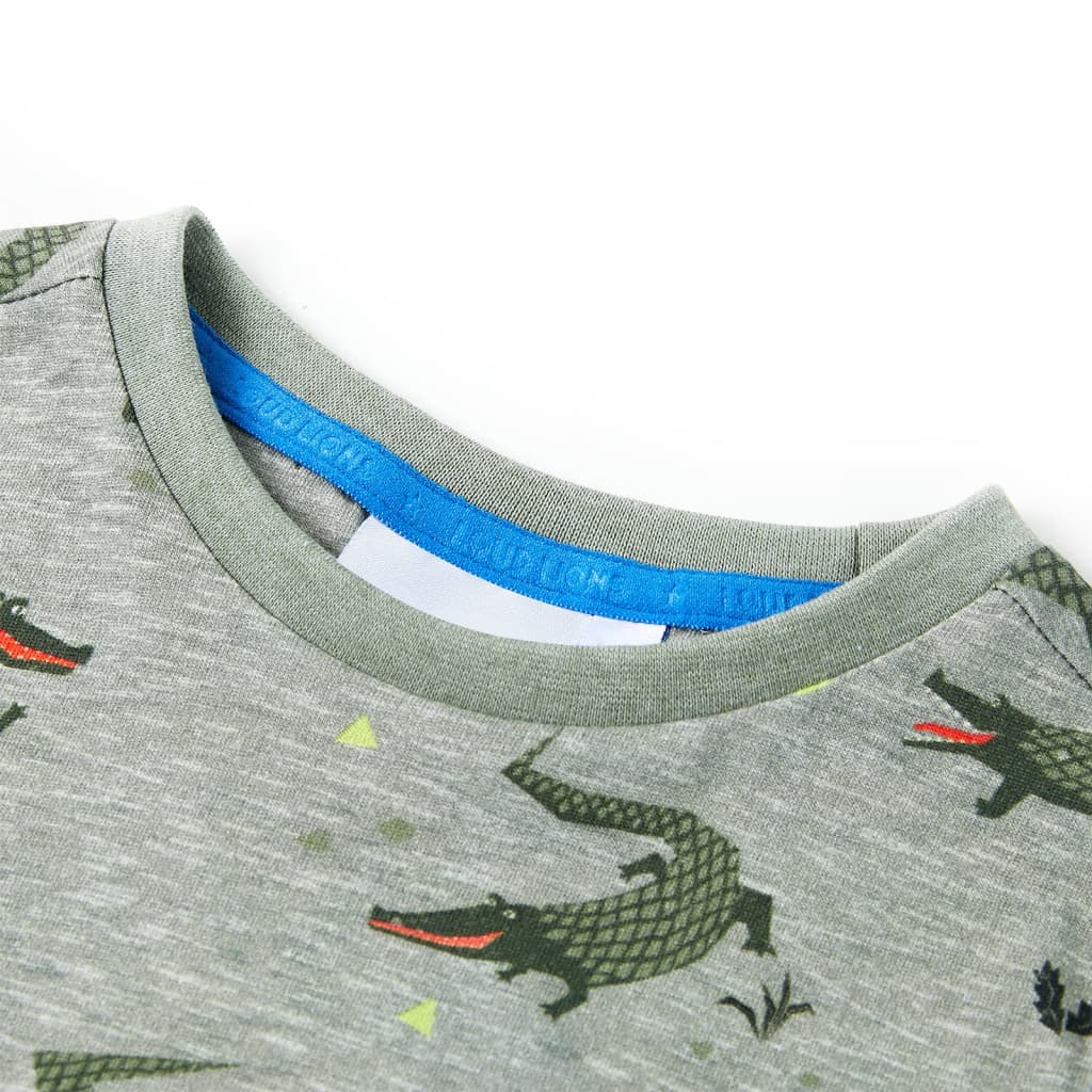VidaXL chemise enfant 104 kaki clair mélangé