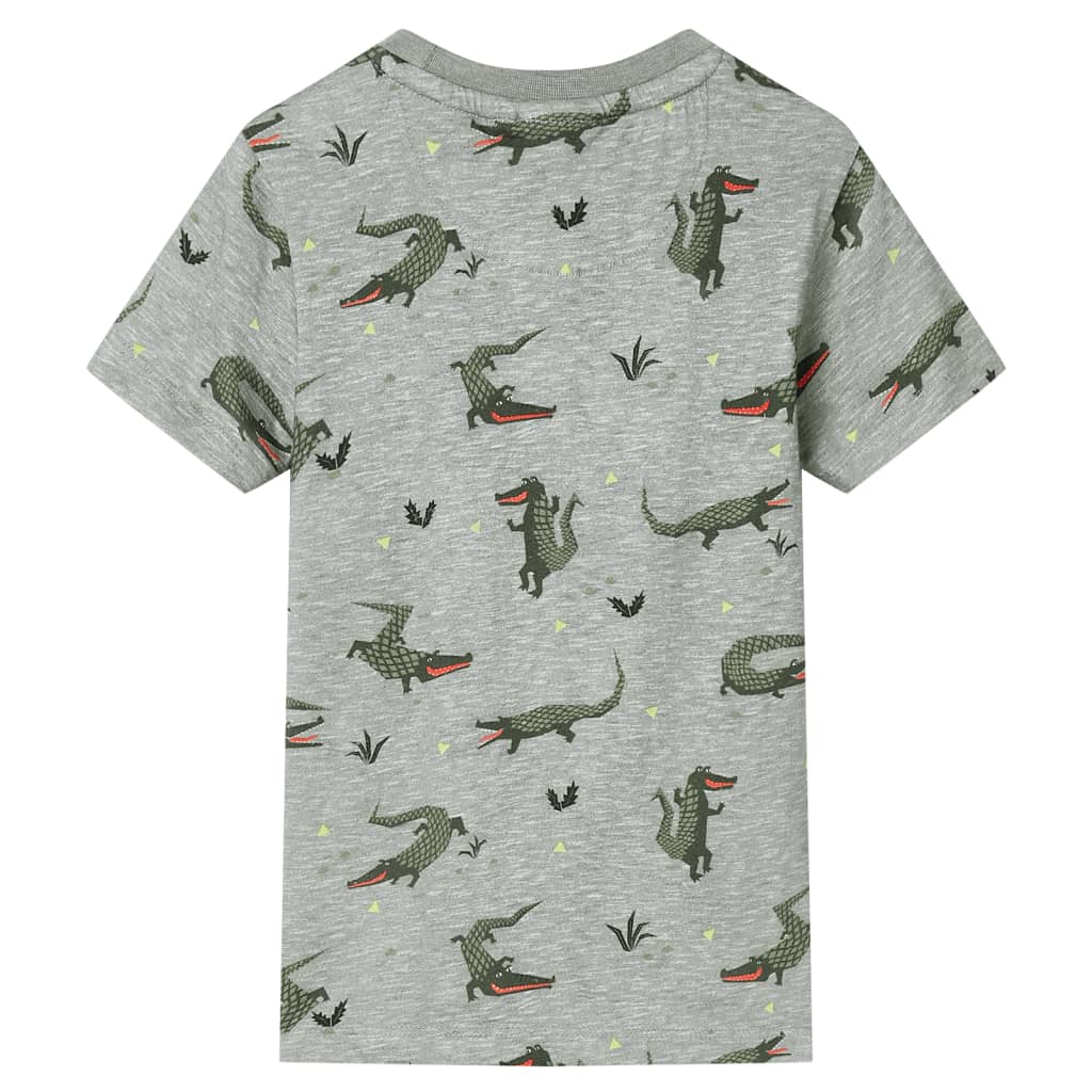 VidaXL Chemise enfant 116 kaki clair chiné
