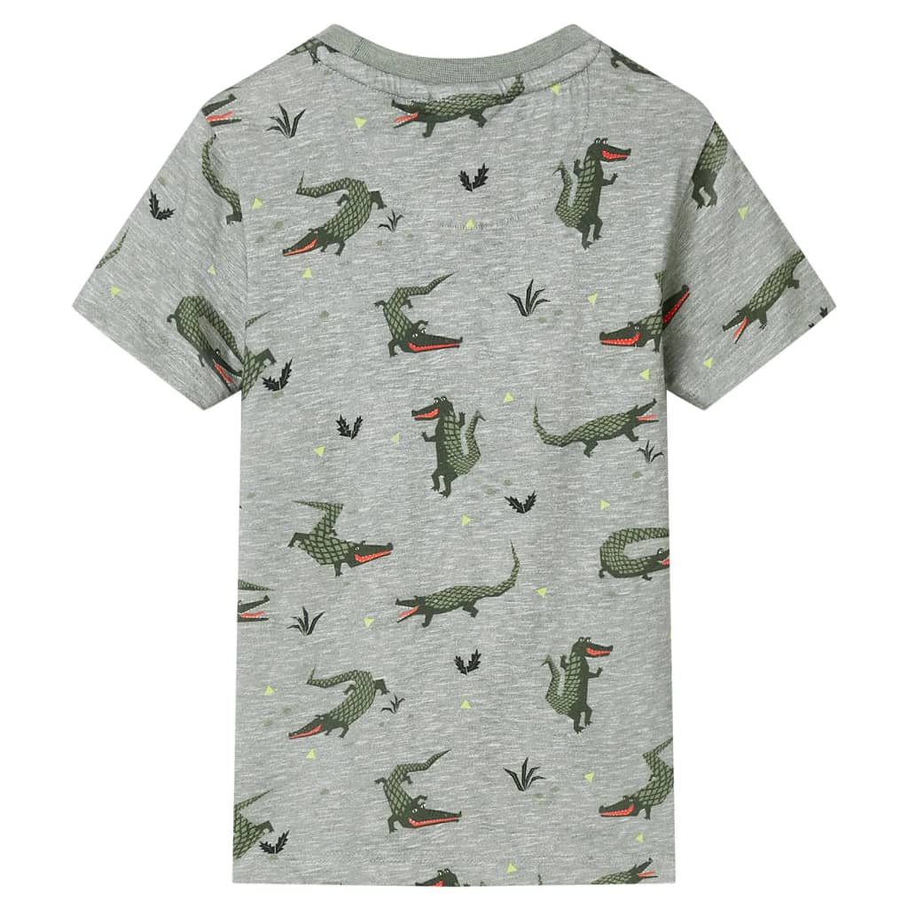 VidaXL chemise enfant 128 kaki clair mélangé
