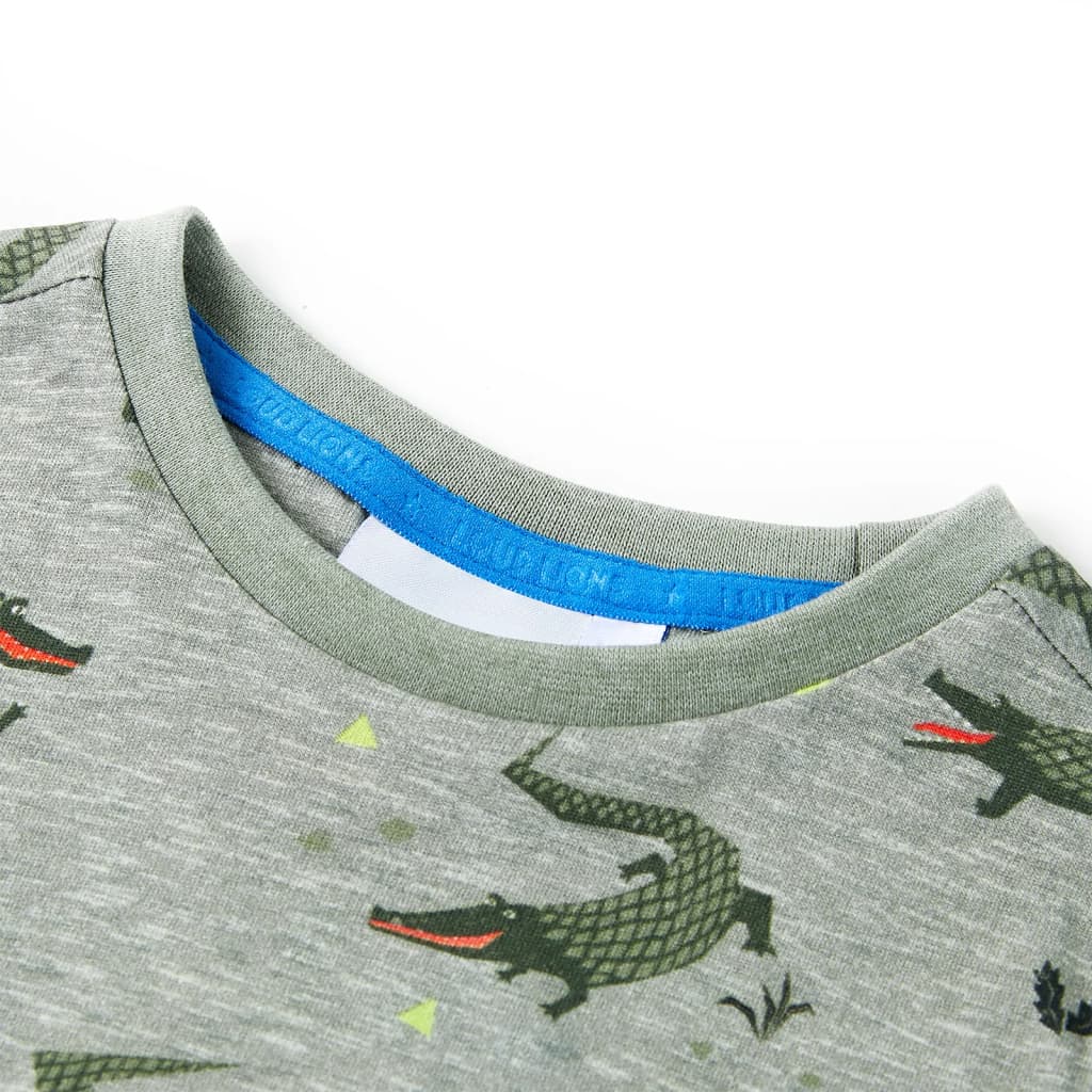 VidaXL chemise enfant 128 kaki clair mélangé