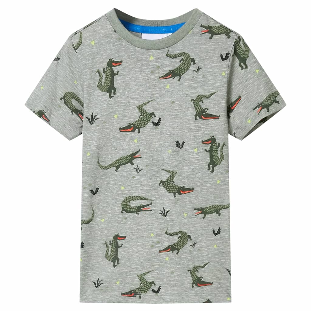 VidaXL Chemise enfant 140 kaki clair chiné