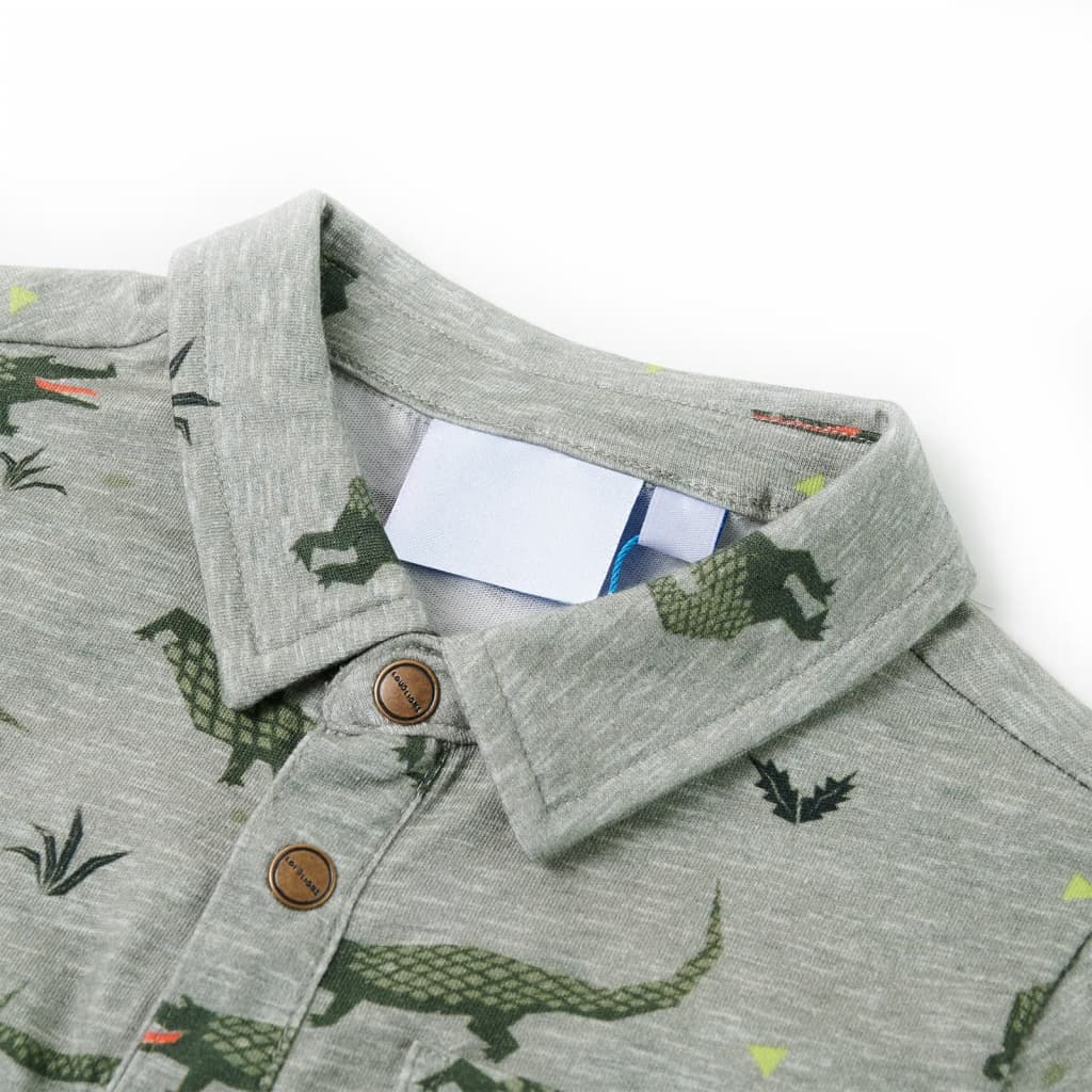 VidaXL Chemise enfant 92 kaki clair chiné