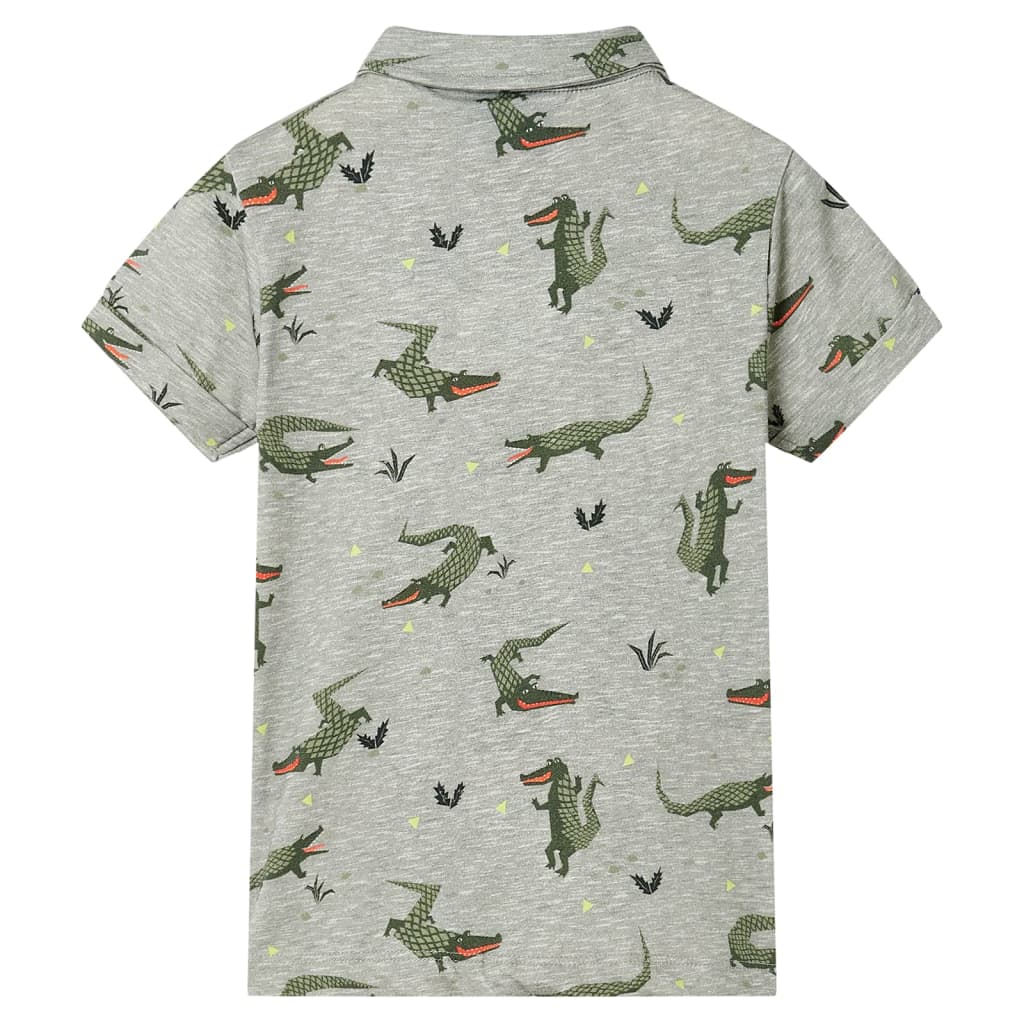 VidaXL Chemise enfant 104 kaki clair chiné