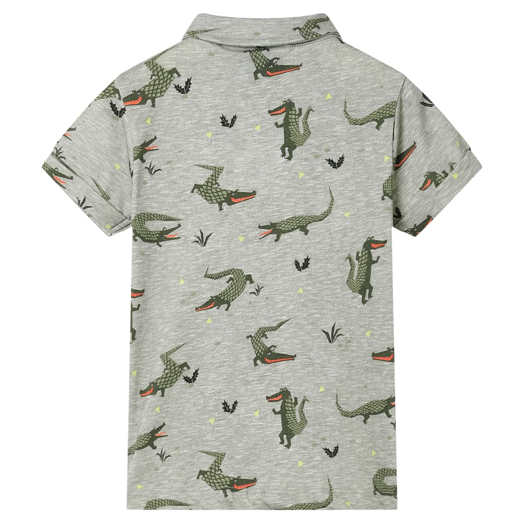 VidaXL Chemise enfant 116 kaki clair chiné