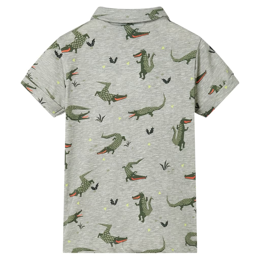 VidaXL Chemise enfant 140 kaki clair chiné