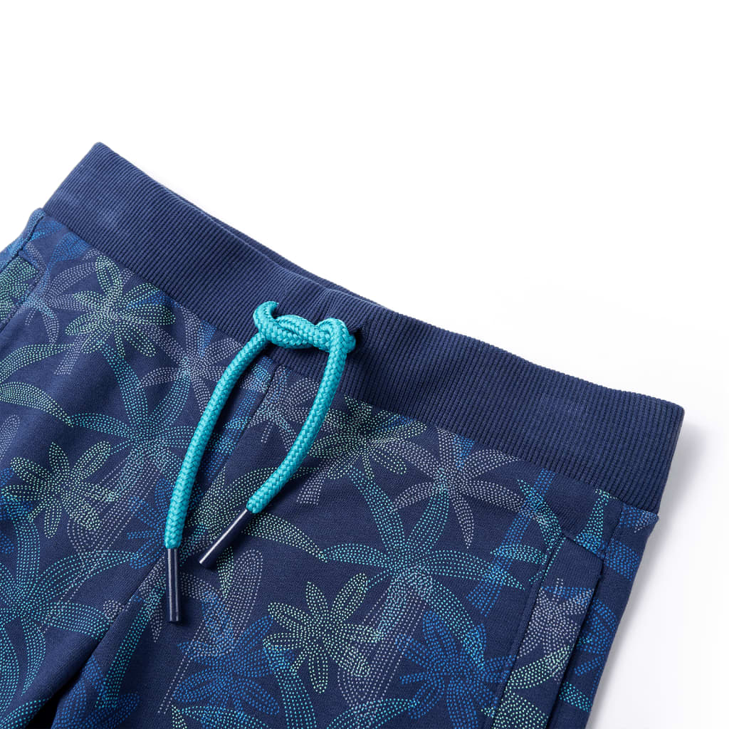 VidaXL short enfant avec cordon de serrage 140 bleu marine