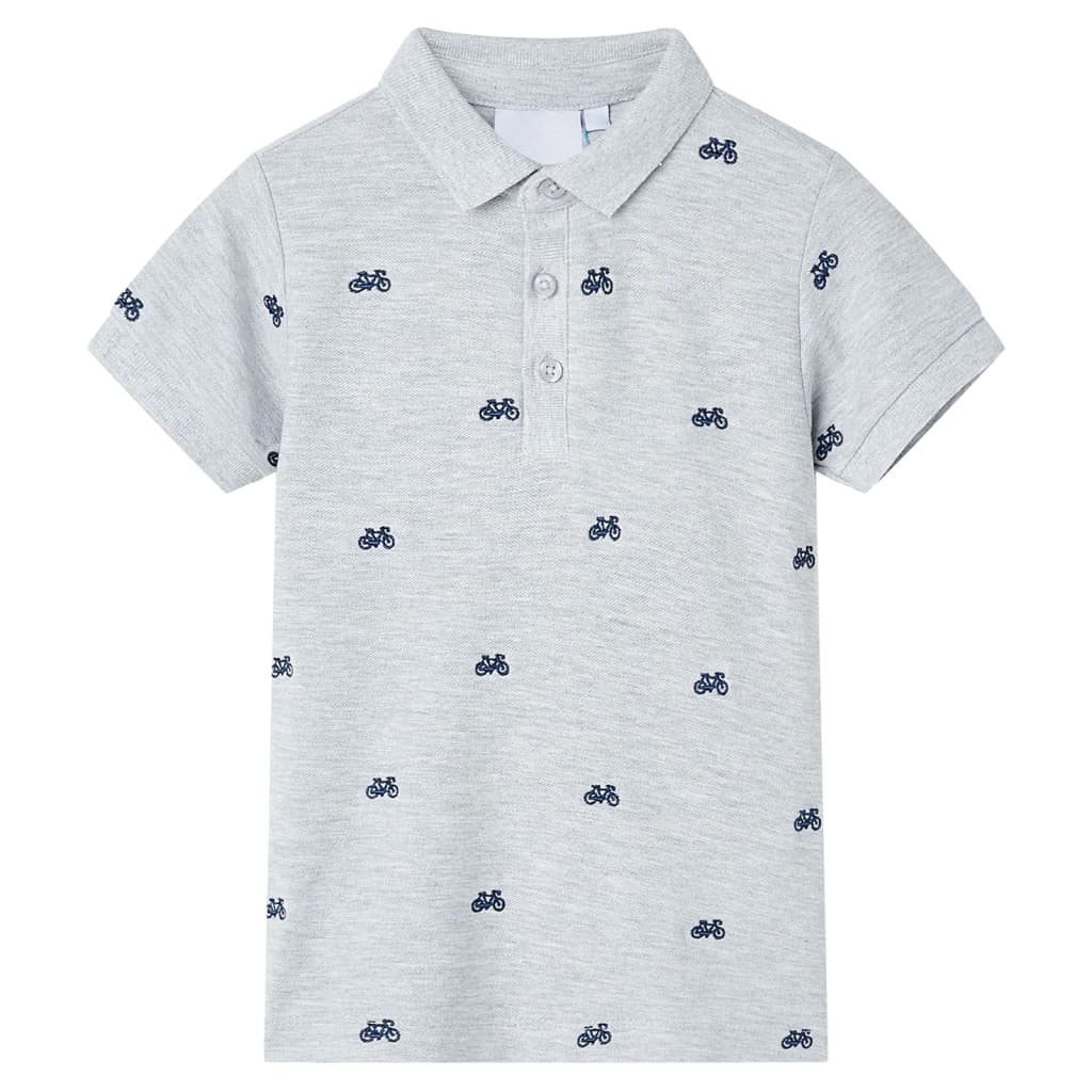 VidaXL Polo enfant 116 gris mélange