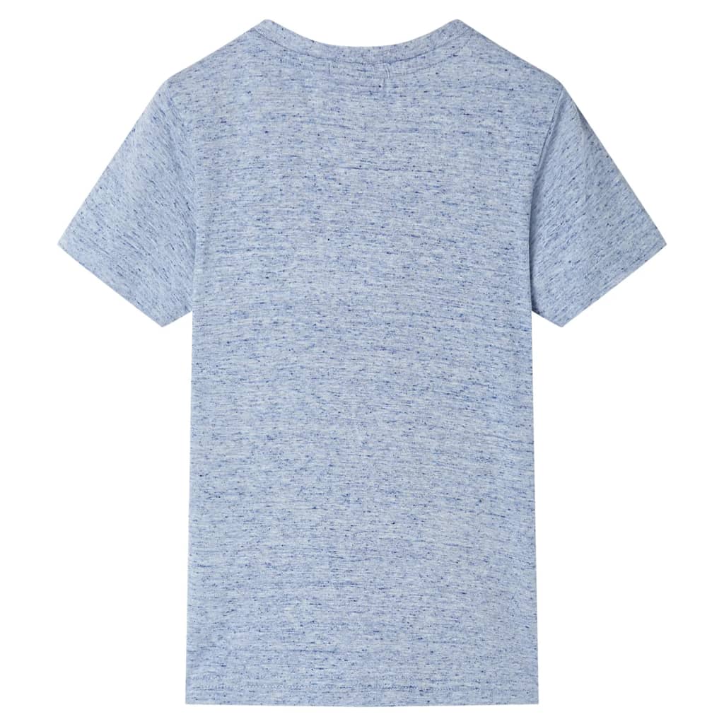 VidaXL Chemise enfant à manches courtes 92 bleu mélangé