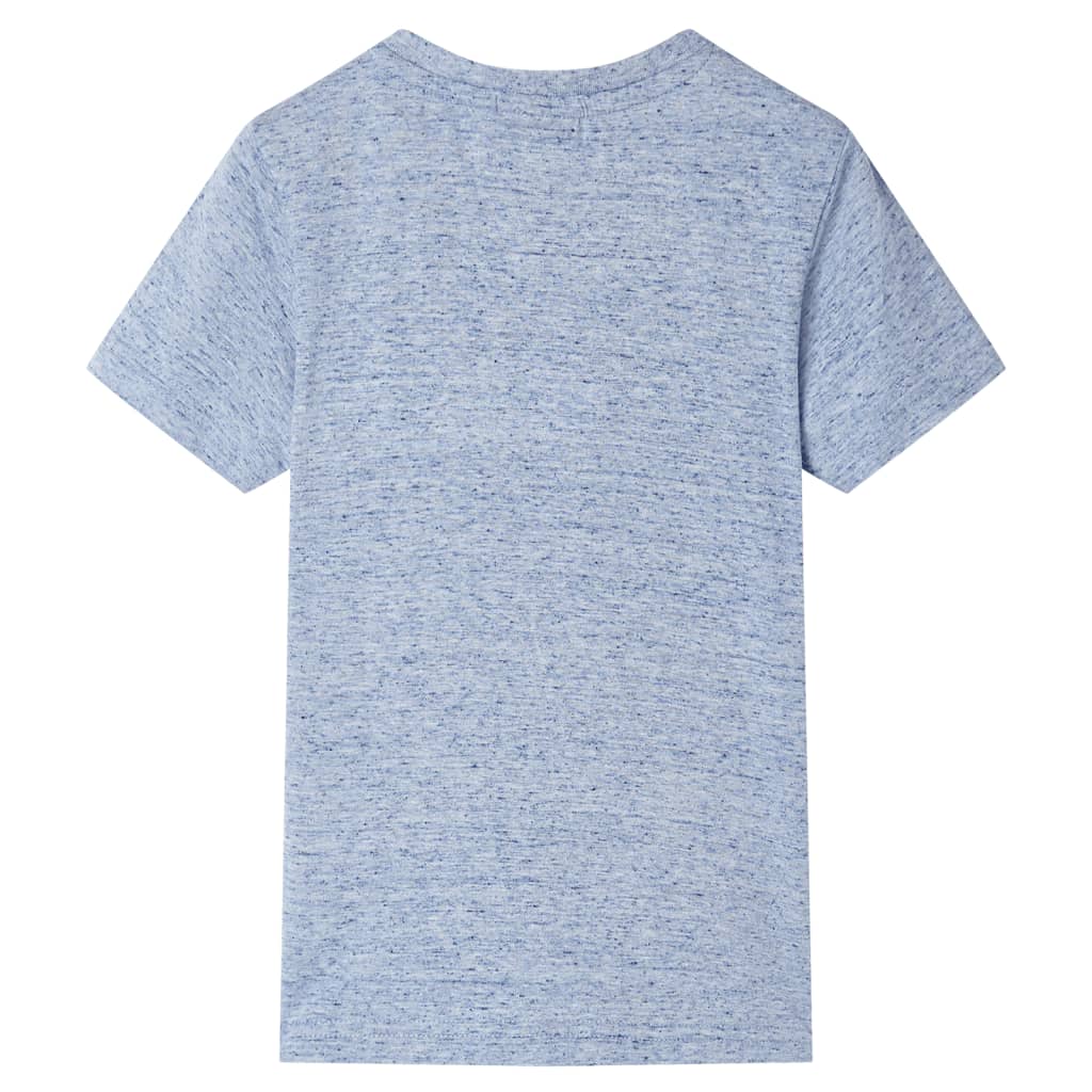 VidaXL Chemise enfant à manches courtes 116 bleu mélangé