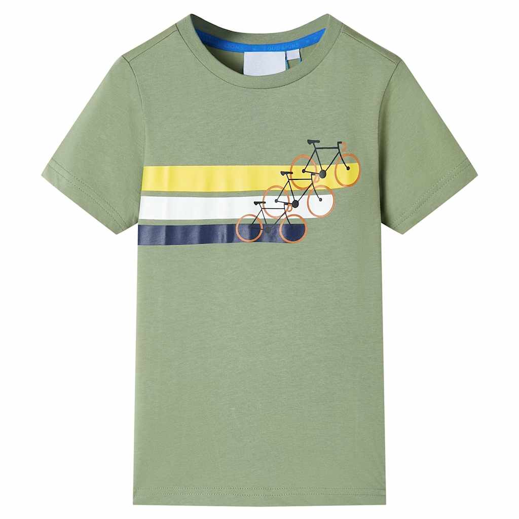 VidaXL Chemise enfant à manches courtes 128 kaki clair
