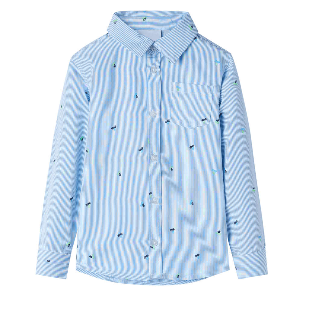 VidaXL Chemise enfant 128 bleu clair