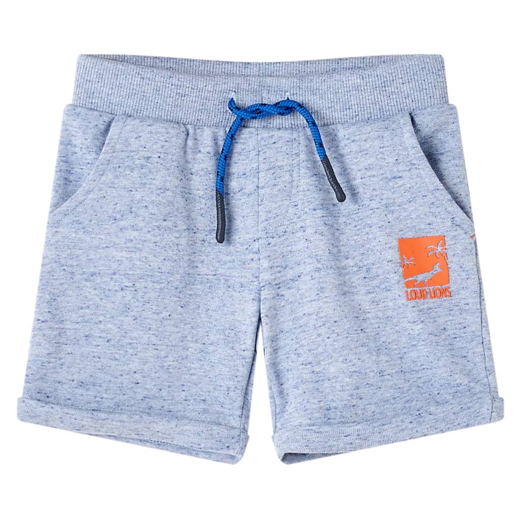 VidaXL Short enfant avec cordon de serrage 128 bleu mélange