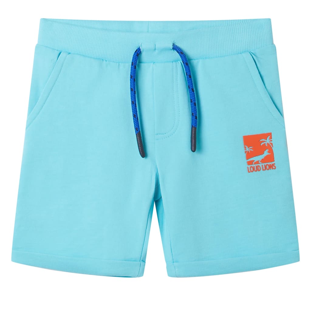 VidaXL Short enfant avec cordon de serrage 116 bleu mer